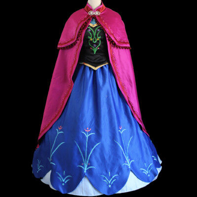 open lace back dress Frozen Anna Coronation Classic Cosplay Costume main image 1