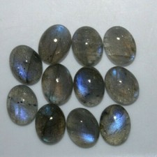 Natural Labradorite 9x7mm Flat Back Oval Cabochon Loose Gemstone s 