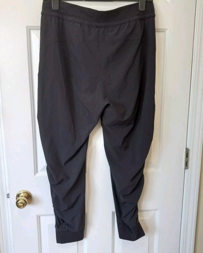 ATHLETA Women's Black Polyester Blend Ruched SIde Joggers Walking Everyday 12 - Picture 4 of 5