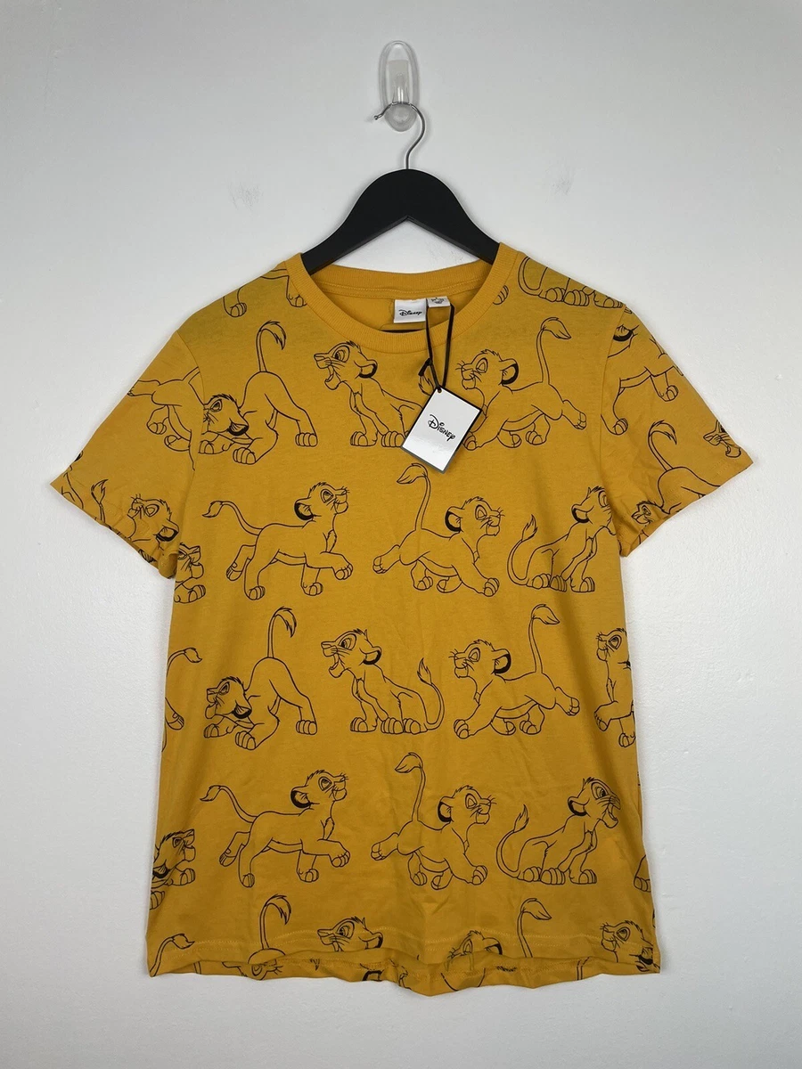 NWT Disney The Lion King Simba Yellow T Shirt Top Ladies Primark
