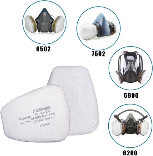 500pz 5N11 Filtri Antiparticolato Respiratore Cotone per Copertura Gas 6200/6800/7502 - Foto 6 di 15