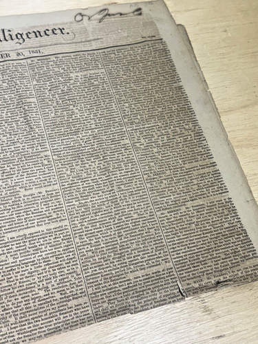 (2) National Intelligencer 1851 & (2) American Traveller (1833-34) Newspapers - Picture 10 of 23