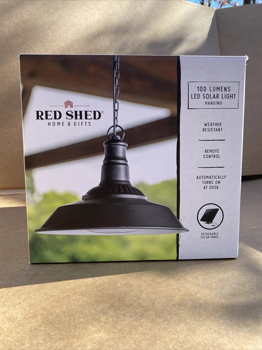 Red Shed 100 Lumens Hanging Solar Light