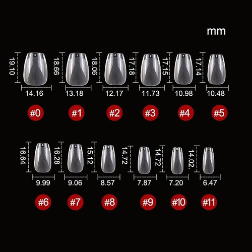 240Stück/Box Gel Nagelspitzen Nageltips Full Cover Falsche Nagel Tips Ultrakurze - Picture 4 of 15
