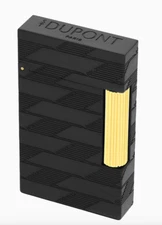 S.T. Dupont Line 2 Perfect Ping Lighter, Monogram 1872 Black & Gold C16179 NIB