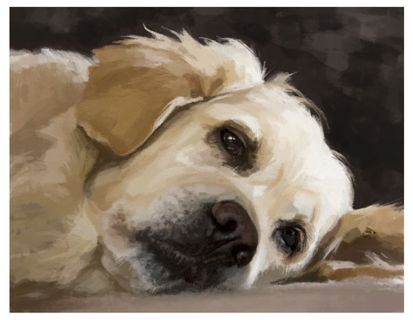 artav Golden Retriever 11 Art Print Dog Puppy Painting