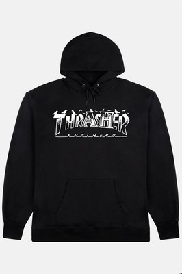 Thrasher x Antihero Pigeon Mag Hoodie Black