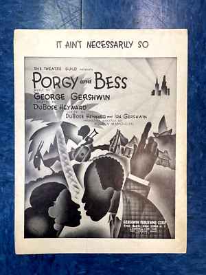 Porgy and Bess It Ain't  Necessarily So by  George Gerswhin 1935 Sheet Music