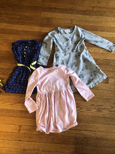 MIXED LOT OF 9 GIRLS DRESSES 4T CAT & JACK 2 W TAGS, DISNEY CARTERS TOMMY BAHAMA - Picture 3 of 6
