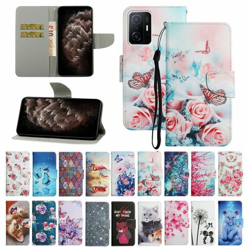 Leather Painted Wallet Phone Case For Xiaomi 11T 11 10T Pro Note 10 POCO X3 - Picture 1 of 84