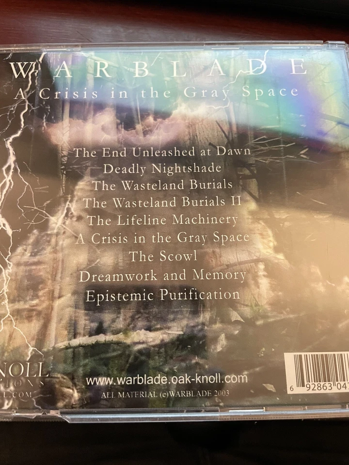 Warblade - A Crisis in the Gray Space CD Death Metal — 第 2/2 张图片