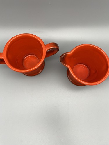 Vintage Metlox Poppytrail Rooster Creamer And Open Sugar Made In USA - Picture 4 of 9