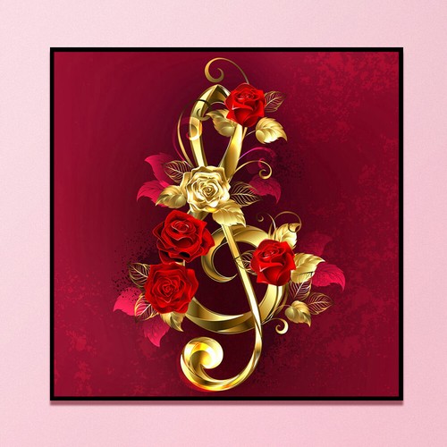 Filo di cotone ecologico da ricamo completo 11CT 3 fili Panno bianco Golden Rose - Foto 15 di 18