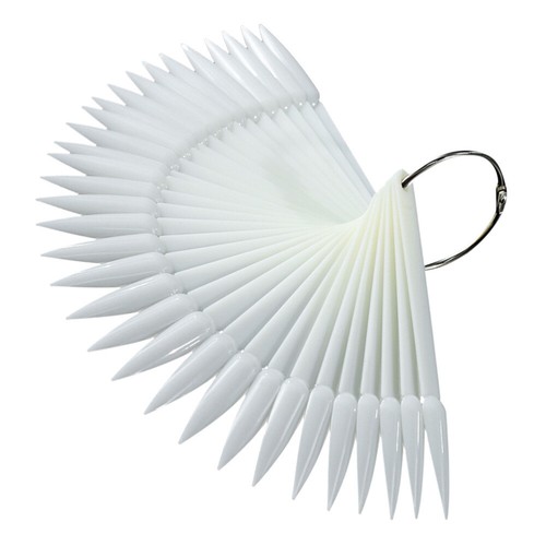 50 PCS Nail Color Card Fan Shape Tips Press-on False Nails Sample Display - Picture 12 of 12