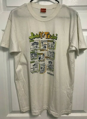 JIMMY d' TSABI Men Cartoon Scripts White Cotton T-Shirt Kultura Filipino