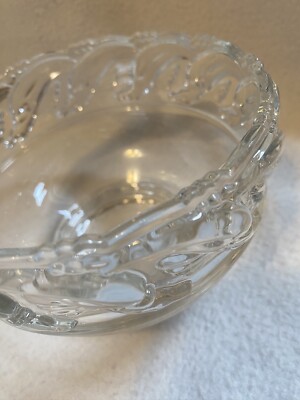 Vintage Tiffany & Co Clear Crystal Pedestal Dolphins And Waves