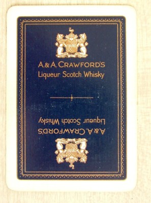 1 x Crawfords Likör Scotch Whisky (Navy/Gold) Einzelkarte BREIT Spielkarte 13