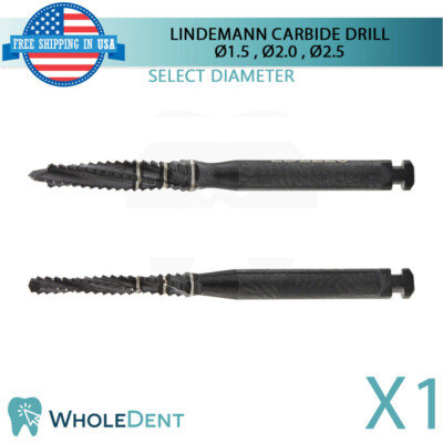 Fraises Dentaires Lindemann Drill Burs 2.5mm - Carbure, Longueur 29mm - Pour Laboratoire Dentaire
