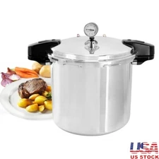 24 Qt Aluminum Stovetop Pressure Cooker Canner Induction Gas Safe Locking Lid US