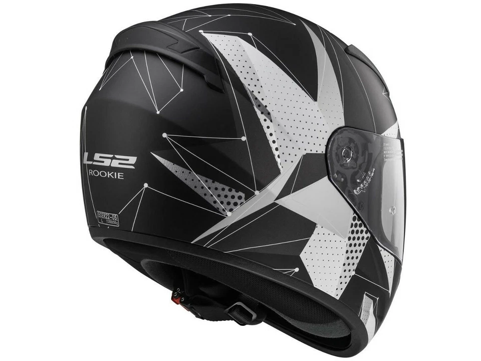 LS2 Integralhelm FF352 Rookie Brilliant | Schwarz-Titan Matt | Motorradhelm a... - Bild 2 von 4