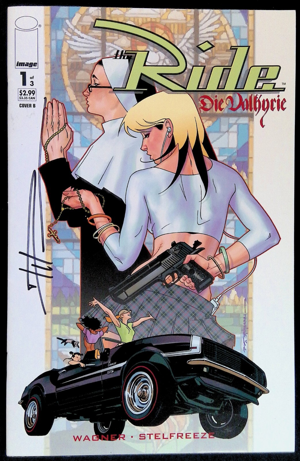 THE RIDE: DIE VALKYRIE #1 ~ VARIANT SIGNED BY DOUG WAGNER ~ FN 2007 IMAGE COMICS