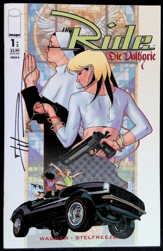 THE RIDE: DIE VALKYRIE #1 ~ VARIANT SIGNED BY DOUG WAGNER ~ FN 2007 IMAGE COMICS