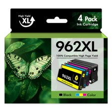 4PK 962XL Ink Cartridges for HP Officejet Pro 9010 9015 9020 9018 9025 Printers