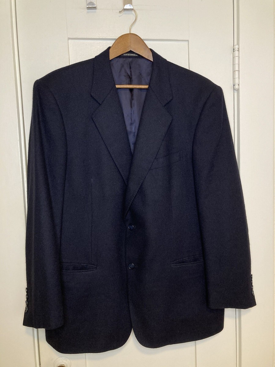 Kent & Curwen Pure Cashmere Navy Blazer Eur 54 US Men