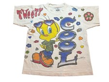 1996 Tweety Bird Looney Tunes T-Shirt Youth Large Vintage