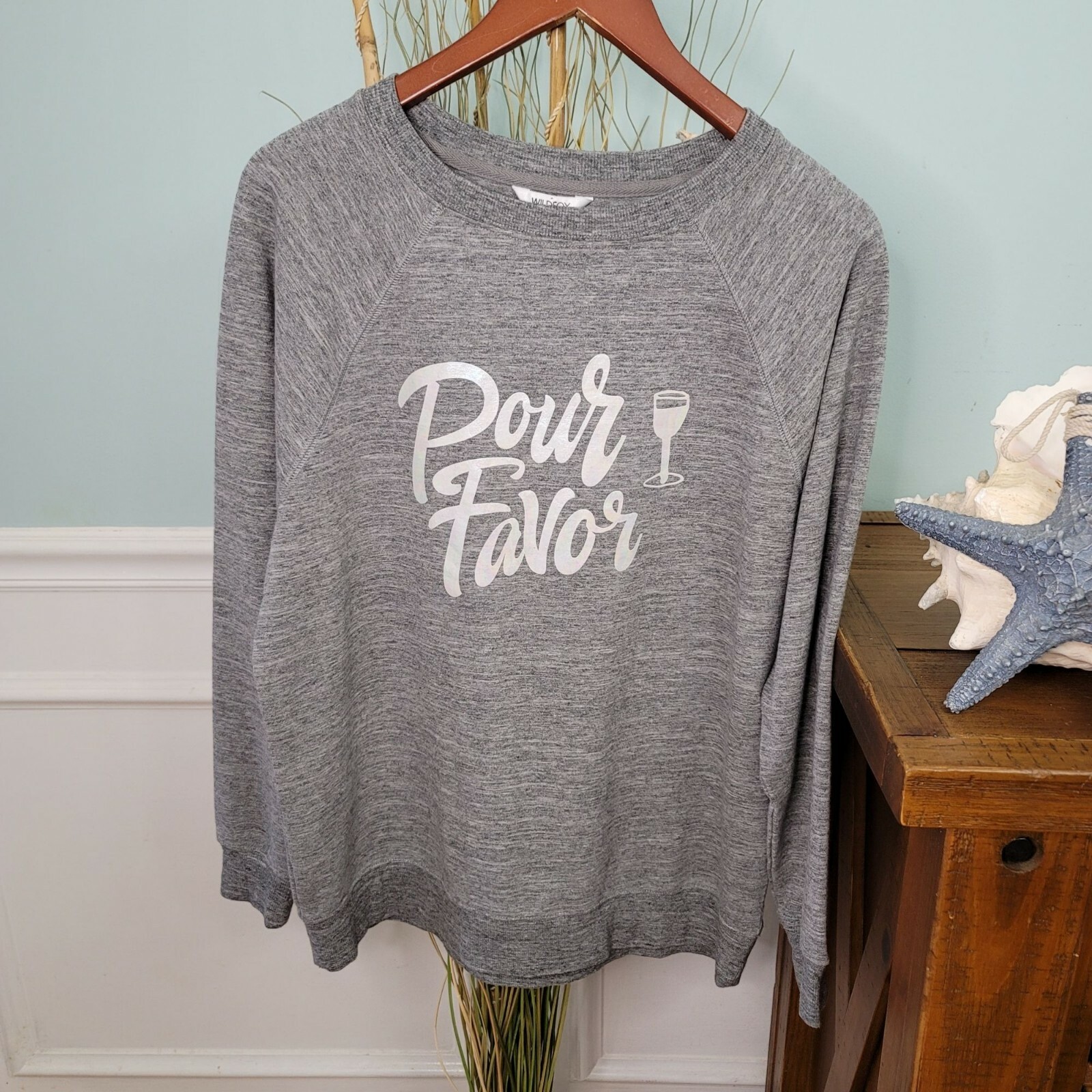 Wildfox Graphic Sweatshirt Womenu0026#039;s Small Pour Favor Wine | eBay