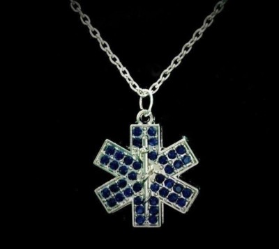 Crystal Star Of Life Paramedic Emt Ems Medic Medical Wife Necklace - Ems Star Of Life Pendant Crystal Star Of Life Paramedic Emt Ems Medic Medical Wife Necklace - Ems Star Of Life Pendant