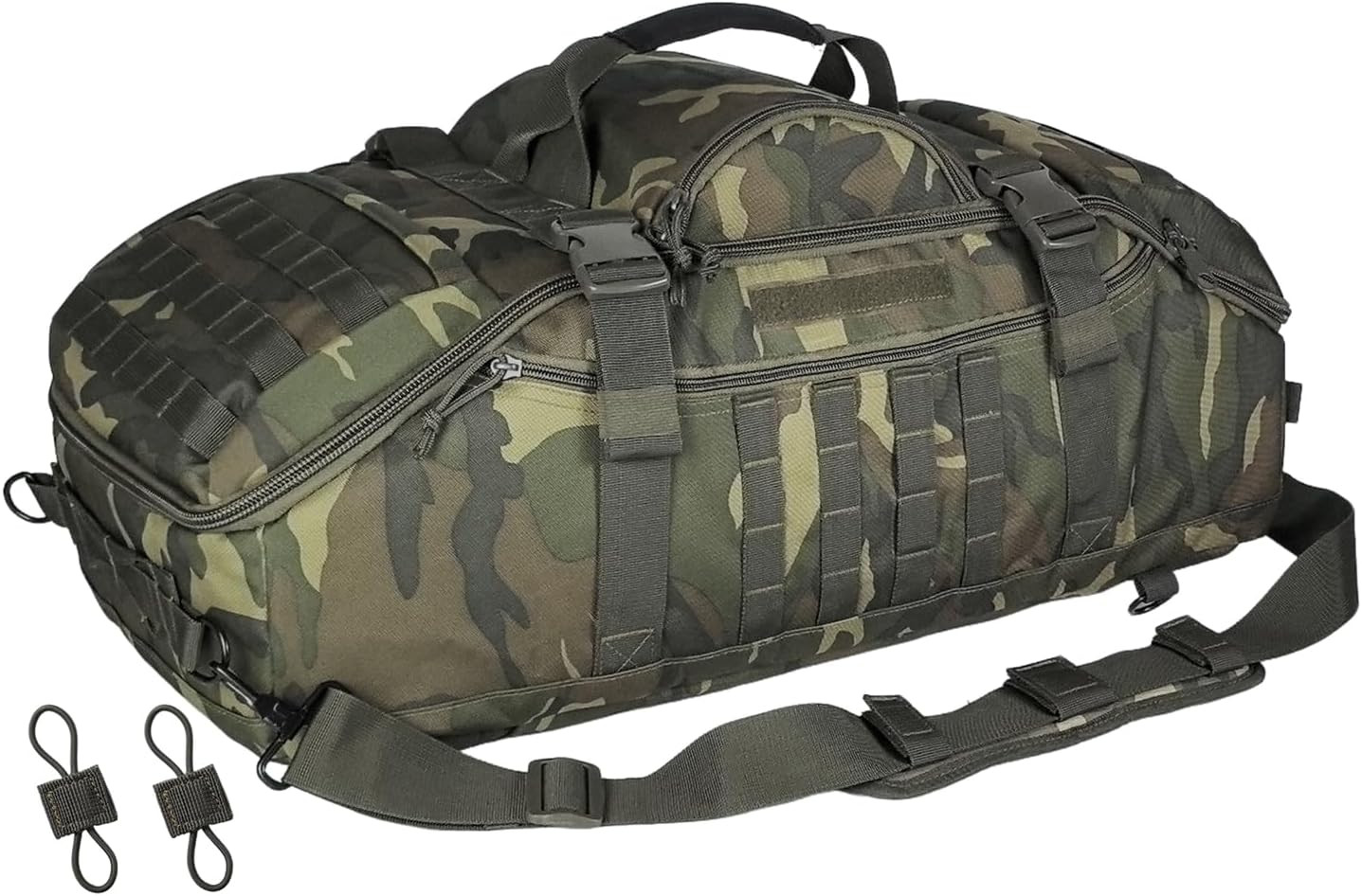 55L Tactical Duffle Bag & Backpack - MOLLE Pack for Sports & Outdoors