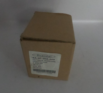 Hvacstar SA-4P-30A-24V Definite Purpose Contactor 4 Poles 24V AC
