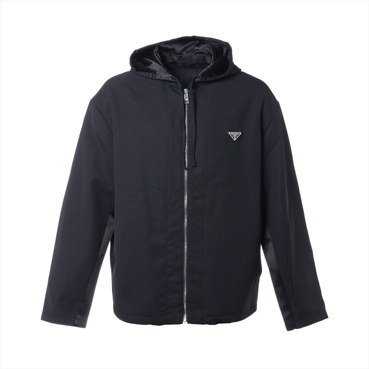 Prada Triangle logo 22 years Wool Parker XS Men's Black Prada Triangle logo 22 years Wool Parker XS Men's Black