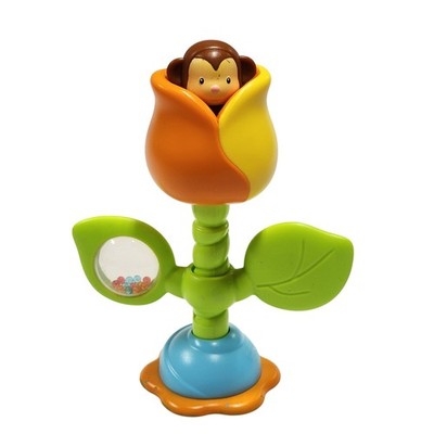 Smoby Flower Monkey Suction Cup Baby Toy Rattle Mirror High Chair Activity