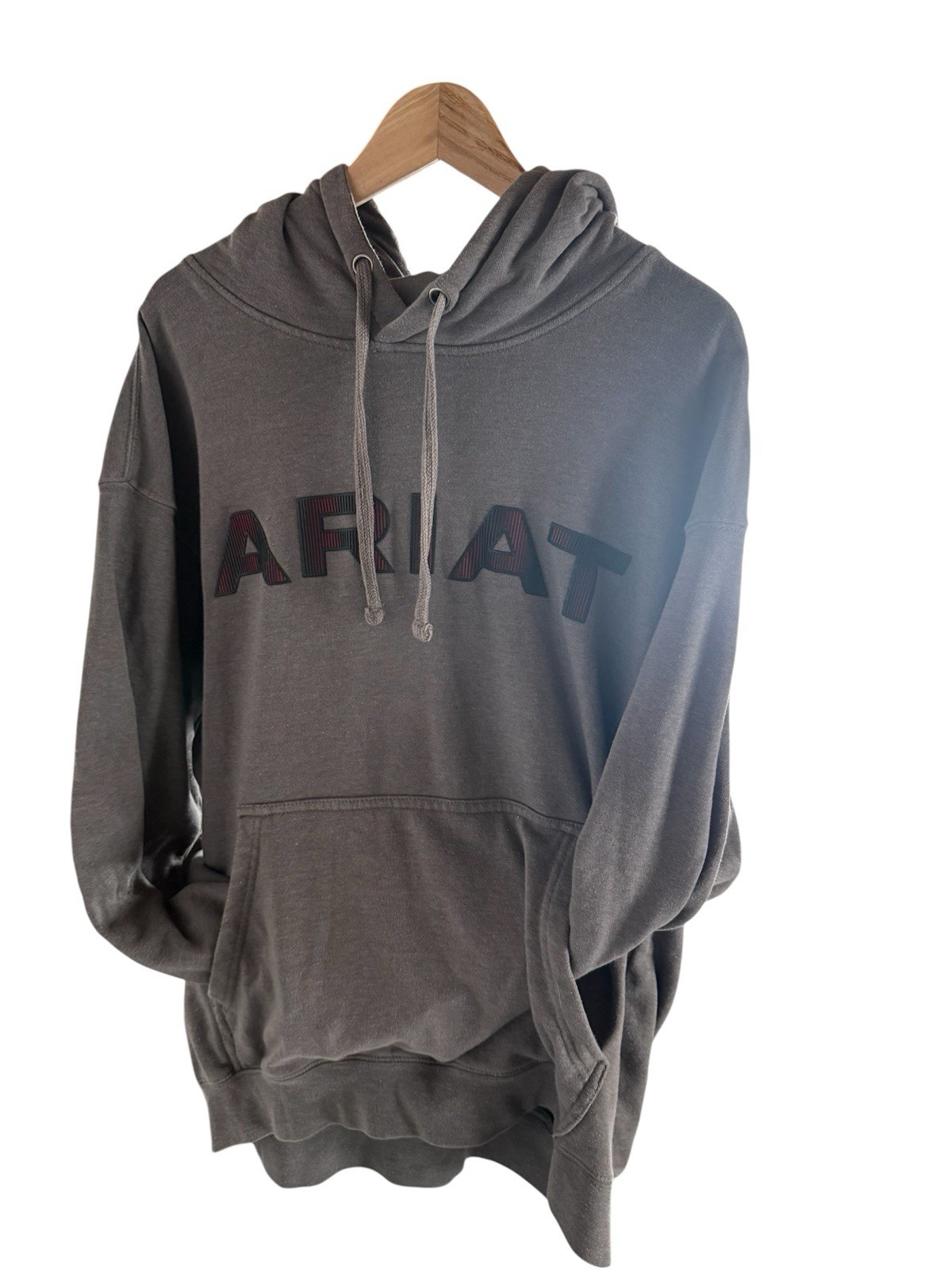 Ariat Men’s XL Gray Pullover Hoodie Sweatshirt Lo… - image 1