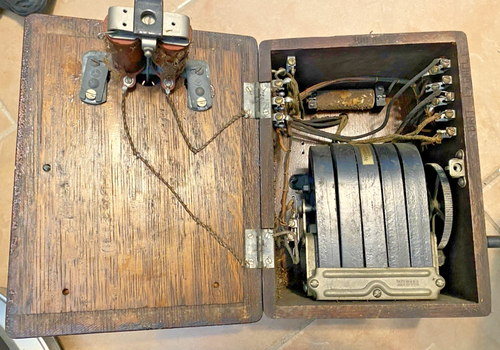ANTIQUE WESTERN ELECTRIC TELEPHONE MAGNETO RING BOX PAT'D JUL 1894