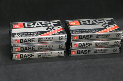 6x MC Kassette BASF Chromdioxid 60 + 90 / Cassette /  Bj. 1980  / Typ II 2
