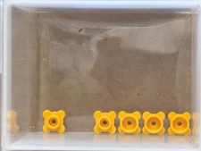 LEGO Parts - Bright Light Orange, Round 1 x 1 Flower 4 Petals - No 33291 - QTY 5