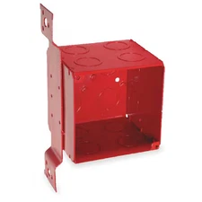 Raco 911-1 Electrical Box, 45 Cu In, Square Box Type, 2 Gangs, Galvanized