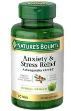 Nature's Bounty Anxiety & Stress Relief Ashwagandha KSM-66 Comprimidos 90ct