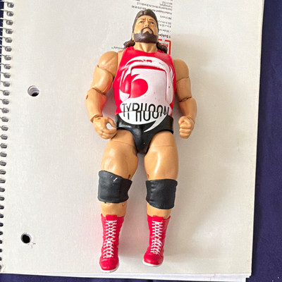 Typhoon Mattel WWE Wrestling Action Figure Red/Black/White Attire