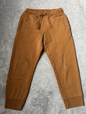 Tommy Bahama Boys Jogger Pants Size S 5/6 Brown Drawstring Pockets Comfy Fleece