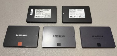 Lot of 5 Samsung SATA SSDs - 120GB