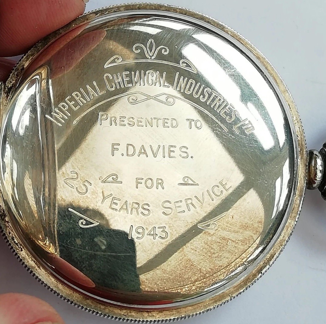 SMITHS 1943 Solid Silver Pocket Watch Denison Cas… - image 7
