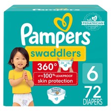 Pampers Swaddler 360 Enormous Disposable Baby Diapers - Size 6 - 72ct