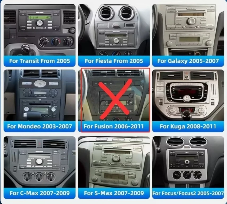 Für Ford Transit Bus S-Max Focus Fusion Android 15 BT Carplay Autoradio GPS Navi - Bild 2 von 4