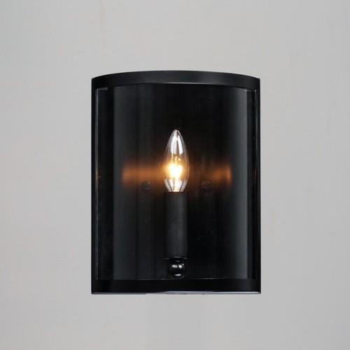 Maxim Lighting 25259CLBK Sentinel 1 Light Black Wall Sconce Wall Light - Picture 4 of 6