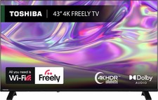 Toshiba 43 Inch TV Smart 4K Ultra HD HDR Freely TV Disney+ Netflix 43UV1563DB