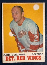 1969-71 OPeeChee Gary Bergman Det. Red Wings Hockey Card #154